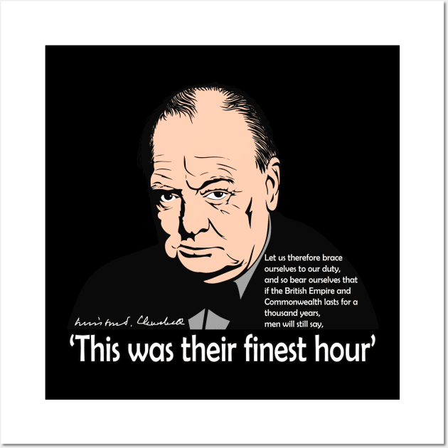 Winston Churchill This Was Their Finest Hour Wall Art by Mandra